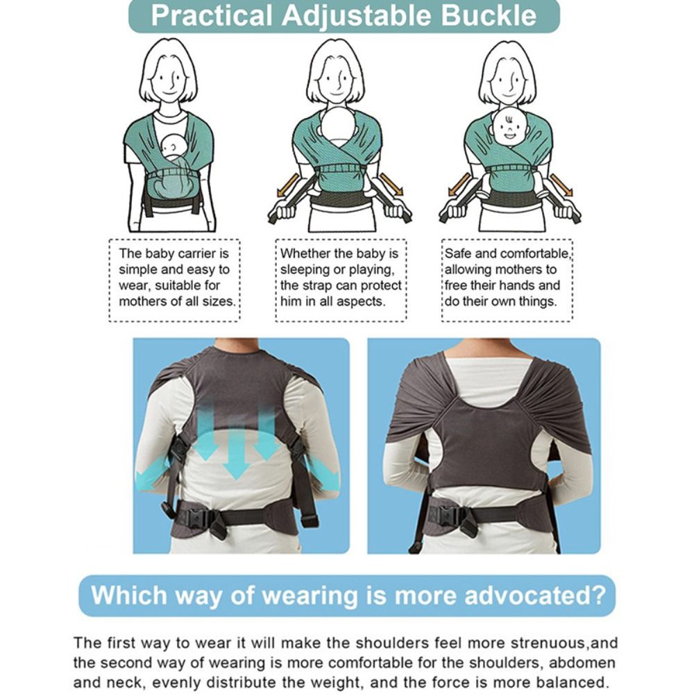 Ergonomic Baby Carrier Newborn To Toddler - Ergonomic Newborn Baby Sling Wrap Breathable