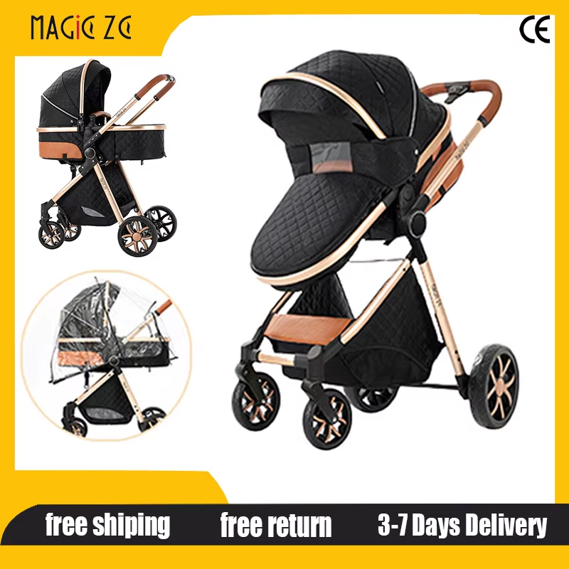 Lightweight Foldable Baby Stroller Compact - 2-in-1 Baby Stroller Compact Lightweight Buggy