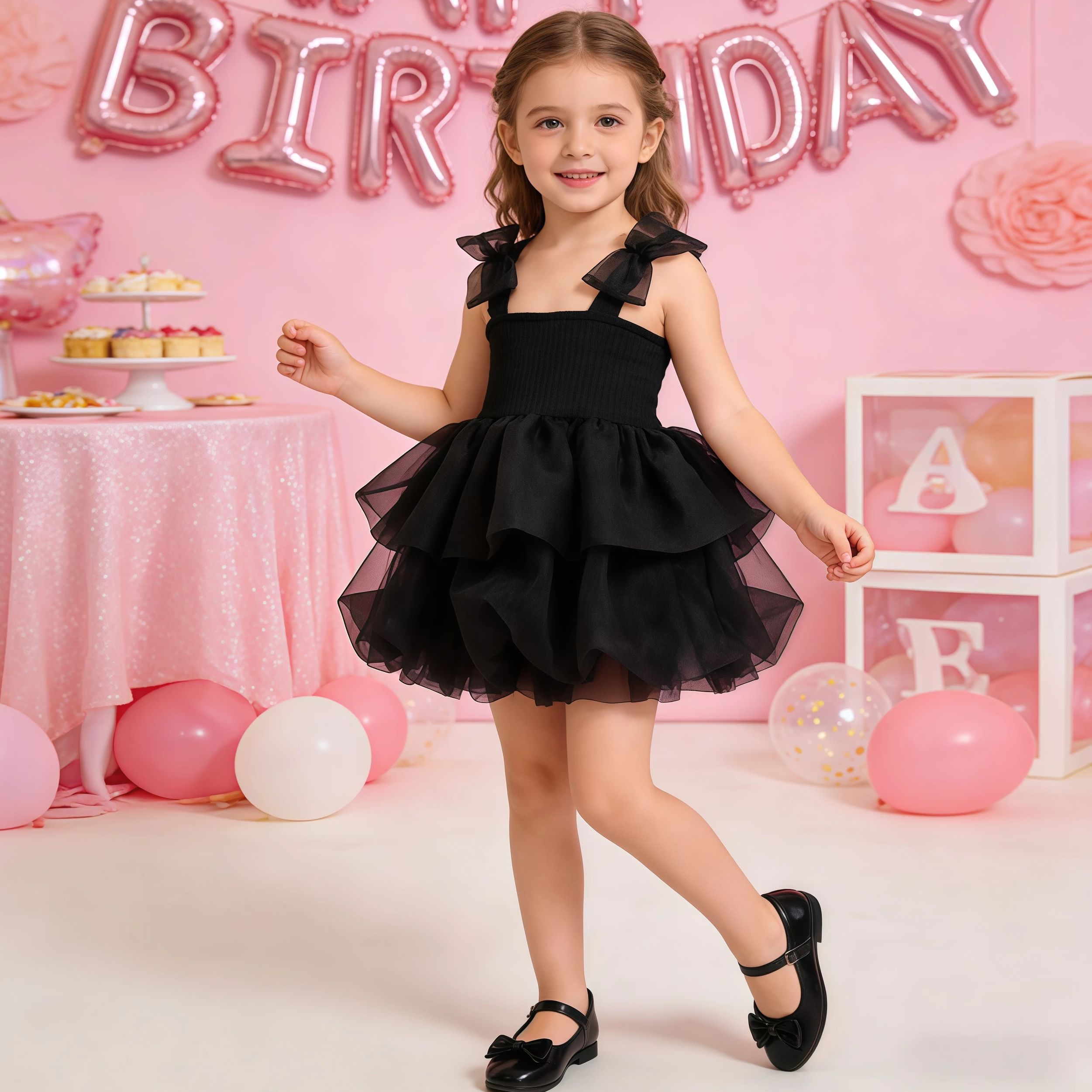 Toddler Girl Tulle Party Dress - Summer Princess Party Tutu Dress With
