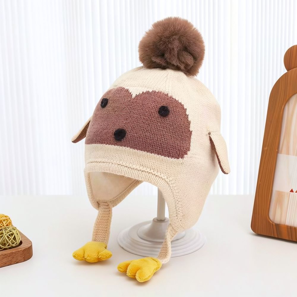 Adorable Baby Knitted Earflap  - Infant Beanie Hat With Ears recension och pris