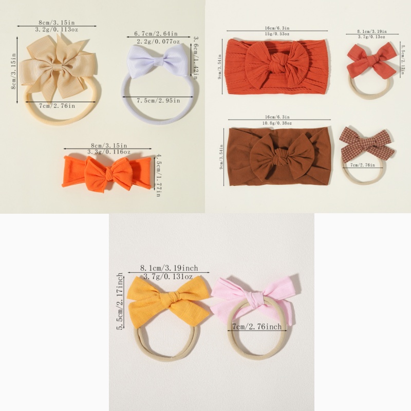 1 Set Ribbed Grosgrain Bow Hai - Baby Gear recension och pris