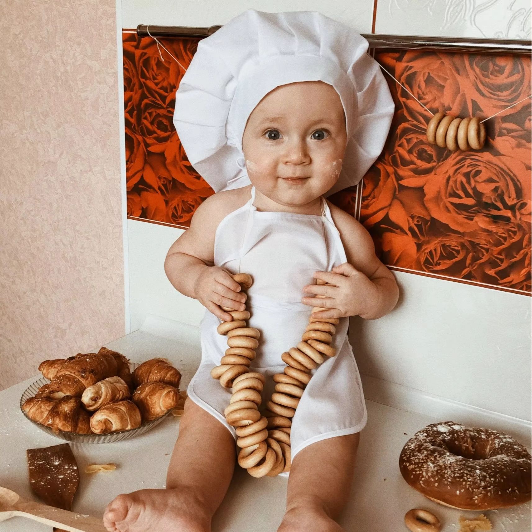 Newborn Baby Chef Costume Phot - Infant Photography Props Outfit recension och pris