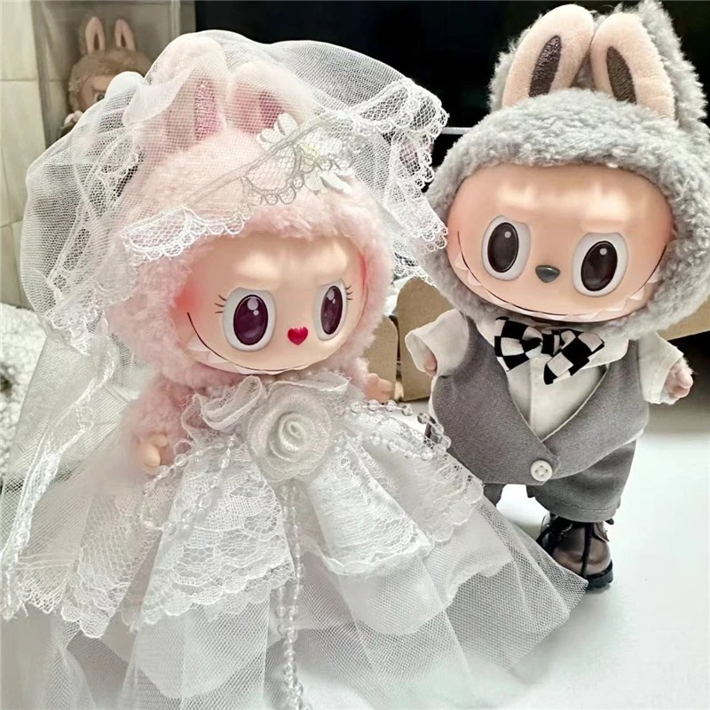 15 17cm For Labubu Doll Weddin - Baby Clothes recension och pris