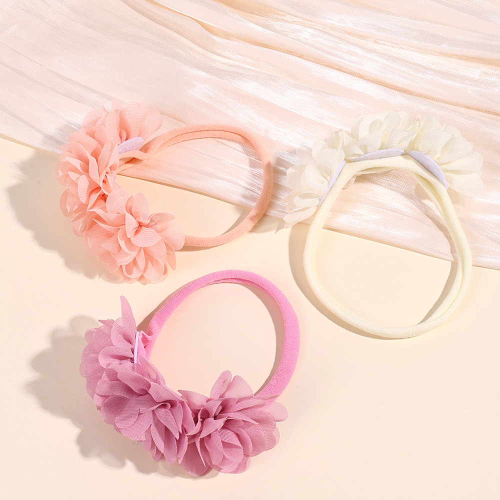 3Pcs Chiffon Flower Headbands  - Baby Gear recension och pris