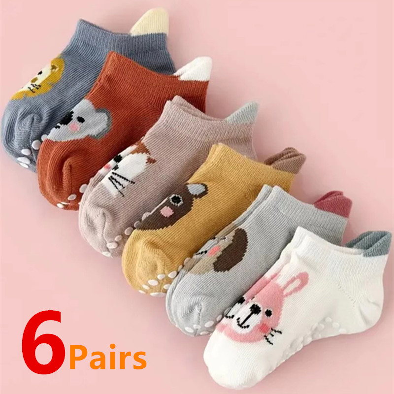 6Pairs/Lot Newborn Baby Socks  - Unisex Baby Socks Non Slip recension och pris