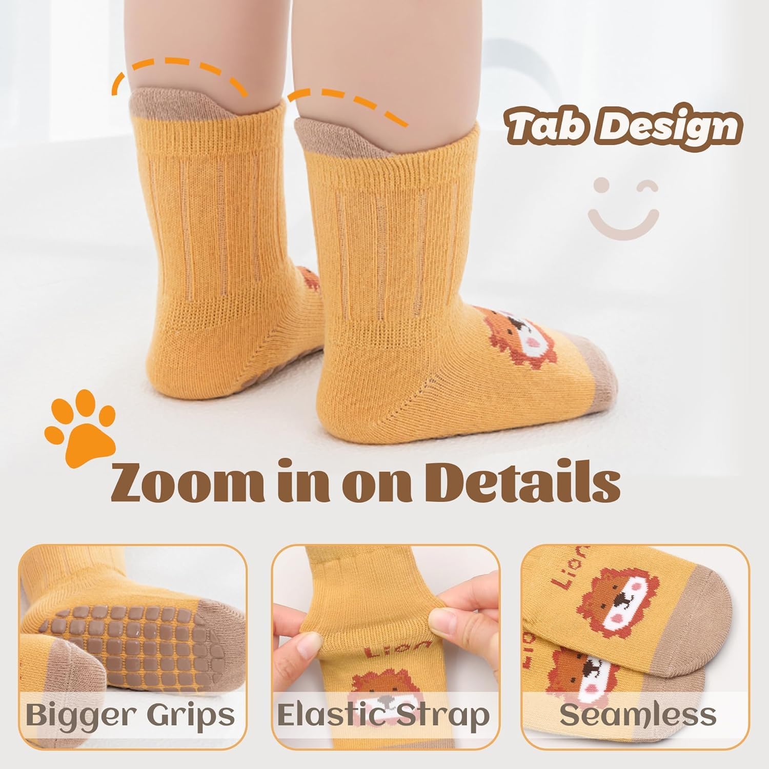 Toddler Non Slip Socks, Cartoo - Unisex Baby Socks Non Slip recension och pris