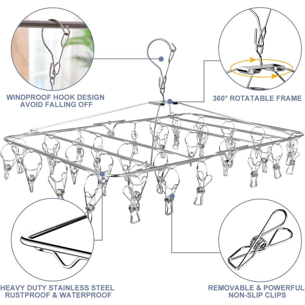 Stainless Steel 52-Clip Laundr - Baby Clothes recension och pris