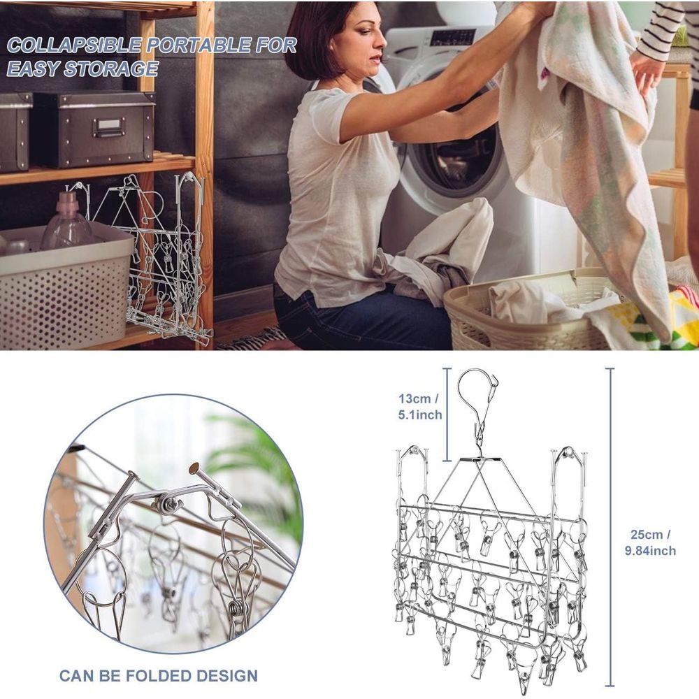 Stainless Steel 52-Clip Laundr - Baby Clothes recension och pris